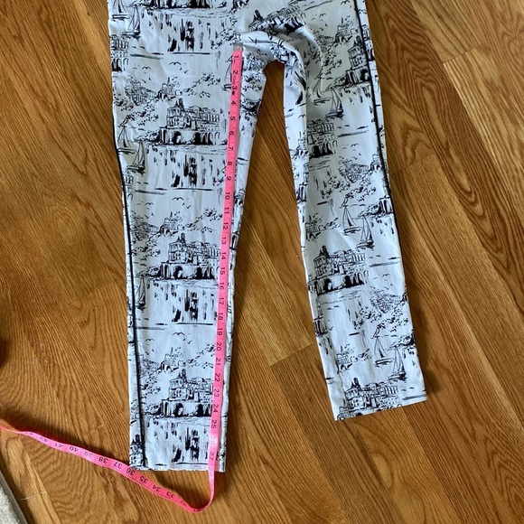 ELLIOTT LAUREN TOILE PRINT   PULL ON STRETCH ANKLE PANT size 8 - Picture 6 of 9